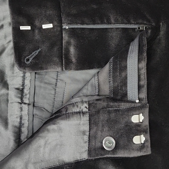 Peter Nygard Women's Grand Luxe Black Velvet Pants Straight  Leg Size 16 - Picture 7 of 15